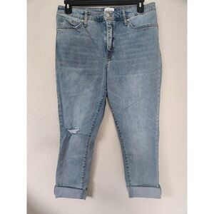 Crown & Ivy High Rise Skinny Crop Jeans Light Wash Womens Size 14R Inseam 23